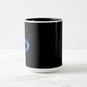 Leuchtende Unendlichkeit mit blauer Rose Tasse (Zentrum)