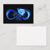 Leuchtende Unendlichkeit mit blauer Rose Terminkarte (Vorne/Hinten)