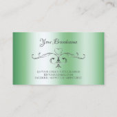 Leuchtende Verzierte Silberecken mit Initialen Visitenkarte (Rückseite)