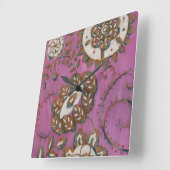 Leuchtende Verzierung II Quadratische Wanduhr (Winkel)