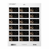 Leuchtende Weihnachtshäuser Adressaufkleber (Vorne)