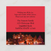 Leuchtende Weihnachtshäuser Begleitkarte (Rückseite)