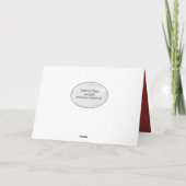 leuchtende Weihnachtslichter auf rot mit Schneeflo Karte (Rückseite)