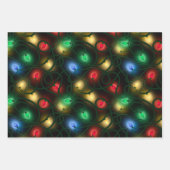Leuchtende Weihnachtslichter Geschenkpapier Set (Vorderseite 2)