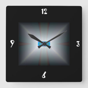 Leuchtende weiße/schwarze >künstlerische Wanduhren