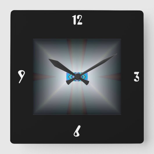 Leuchtende weiße/schwarze >künstlerische Wanduhren (Vorderseite)