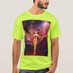 Leuchtende X-Ray Goddess - Kosmische Lichtkunst T-Shirt