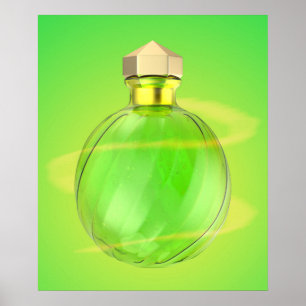 Leuchtende Zaubertrankflasche Poster