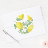 Leuchtende Zitronen und Blätter Aufkleber (Umschlag)