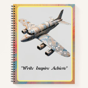 "Leuchtender Abheben: Das marmorierte Luftfahrzeug Notizblock