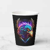 Leuchtender Adler Pappbecher (Rückseite)