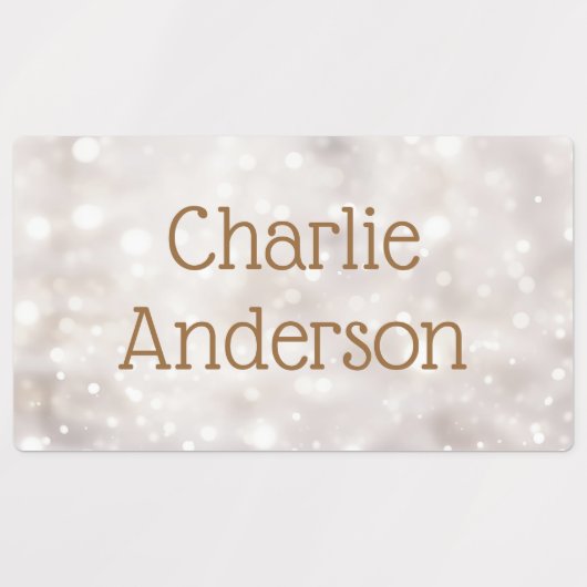 Leuchtender ätherischer Buke wasserfester Name Etiketten (Design 2)