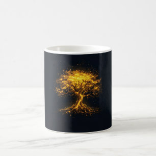 Leuchtender Baum des Lebens – Mystisch und Verzaub Kaffeetasse