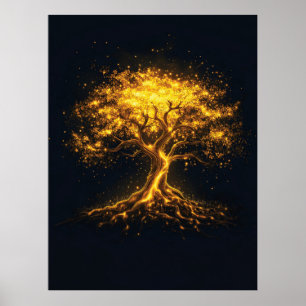 Leuchtender Baum des Lebens – Mystisch und Verzaub Poster