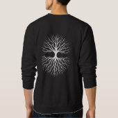 Leuchtender Baum & Kraftwurzeln Sweatshirt (Rückseite)