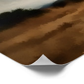 Leuchtender Baum und Himmel am Winter Prairie Poster (Ecke)