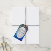 Leuchtender blauer strahlender Glitzer Sparkle Sta Geschenkanhänger (Mit Garn)