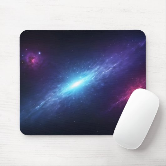 Leuchtender blauer Supernova-Weltraumnebel Astrono Mousepad (Mit Mouse)