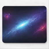 Leuchtender blauer Supernova-Weltraumnebel Astrono Mousepad (Vorne)
