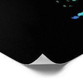 Leuchtender Blauer Tree Poster (Ecke)