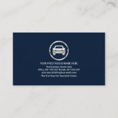 Leuchtender blauer Wassertropfen Auto Autoabfall Visitenkarte (Rückseite)