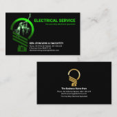 Leuchtender Blitz markanter Zuhause Bulb Visitenkarte (Vorne/Hinten)