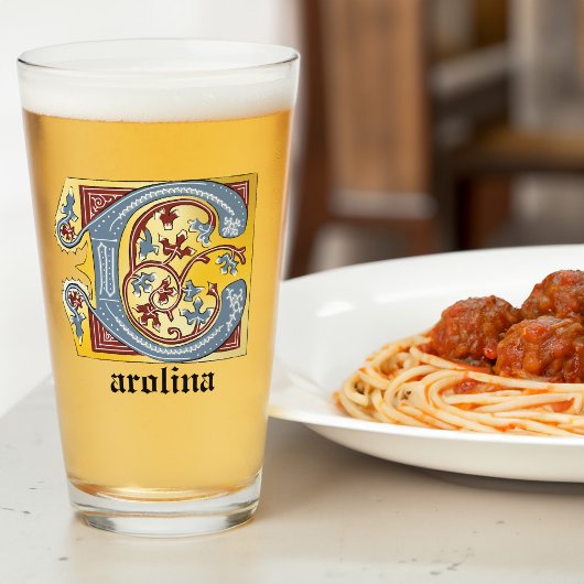 Leuchtender Brief C Glas