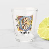 Leuchtender Brief C Schnapsglas (Vorderseite)