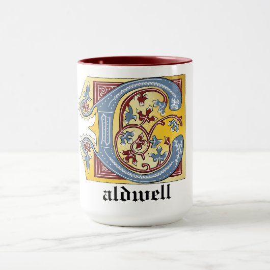 Leuchtender Brief C Tasse (Zentrum)