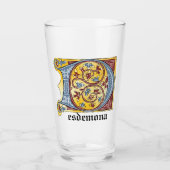 Leuchtender Brief D Gla Glas (Vorderseite)