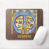 Leuchtender Brief des blauen und roten Lichts im M Mousepad (Mit Mouse)