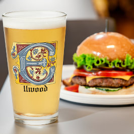 Leuchtender Brief E Glas