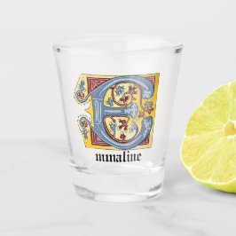 Leuchtender Brief E Schnapsglas