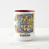 Leuchtender Brief E Tasse (Zentrum)