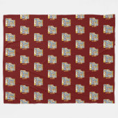 Leuchtender Brief H Fleecedecke (Vorderseite (Horizontal))