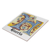 Leuchtender Brief H Fliese (Seite)