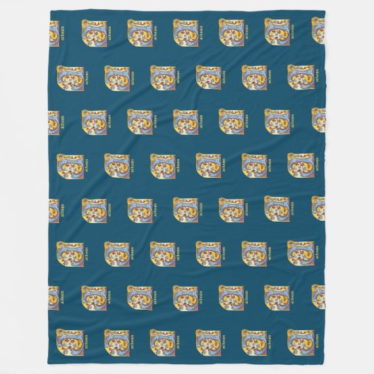 Leuchtender Brief J Fleecedecke (Vorderseite)