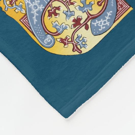 Leuchtender Brief J Fleecedecke (Ecke)