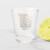 Leuchtender Brief J Schnapsglas (Rückseite)