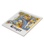 Leuchtender Brief K Fliese (Seite)