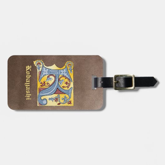 Leuchtender Brief K Gepäckanhänger (Vorderseite horizontal)