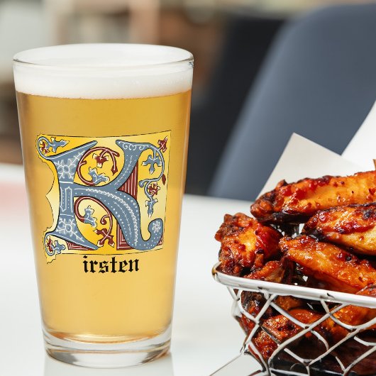 Leuchtender Brief K Glas