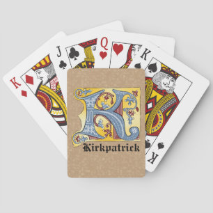 Leuchtender Brief K Spielkarten