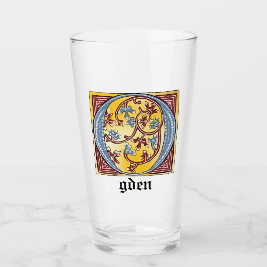 Leuchtender Brief O Glas (Vorderseite)