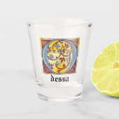 Leuchtender Brief O Schnapsglas (Vorderseite)