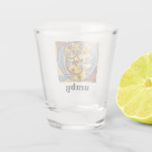 Leuchtender Brief Q Schnapsglas (Rückseite)