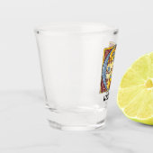 Leuchtender Brief Q Schnapsglas (Links)