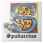 Leuchtender Brief S Fliese (Vorderseite)