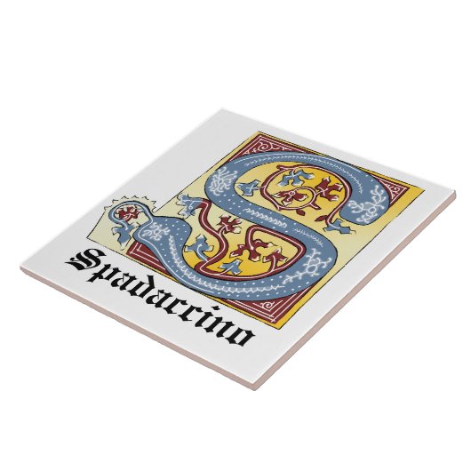 Leuchtender Brief S Fliese (Seite)