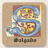 Leuchtender Brief S Getränkeuntersetzer (Vorderseite)